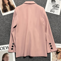 Casual Solid Button Lapel Blazer
