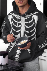 Skull Halloween Trend Print Hoodie