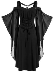 Halloween Gothic Stitching Vintage Dress
