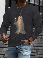 Ghost Holding A Candle Sweatshirt