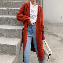 Solid Colors Oversize Ladies Long Cardigans