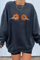 Pumpkin Fun Print Halloween Casual Sweatshirt