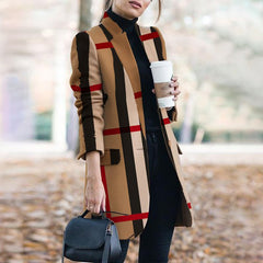 Fashion Printed Stand-collar Coat