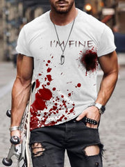 Men's Bloodstain I'm Fine Short Sleeve T Shirt