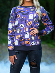 Women's Pumpkin Casual Knitted Sweater
