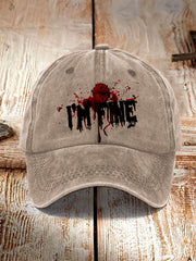 Unisex I'm Fine Bloody Halloween Art  Print Hat