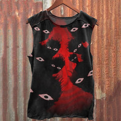 Men's Halloween Walking Dead Watching You Print Vest