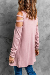 Women's Zip Neck Knit Tunic Top