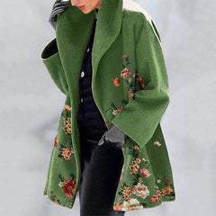 Casual Loose Printed Lapel Coat