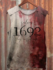 Men's 1692 Bloody Print Halloween Vest