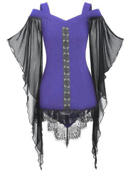 Halloween Gothic Lace Stitching Dress