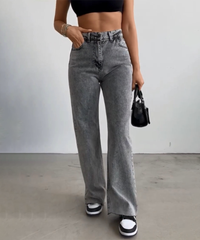 Women's Retro Fashionable Gray Jeans
