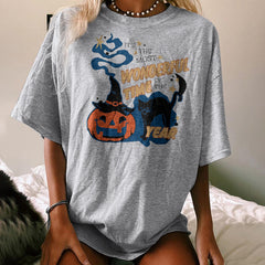 Wonderful Time Print Short Sleeve T-Shirt