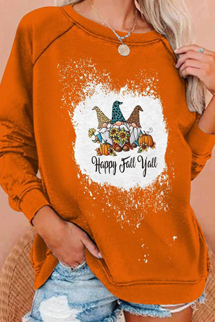 Casual Printed Long Sleeve Sweatshirt
