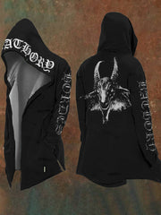 Black Metal Art Print Hooded Jacket