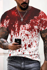 Men's Bloody Halloween Casual Short Sleeve T-Shirt
