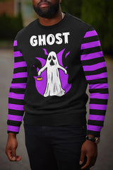 Halloween Ghost Print Sweatshirt