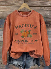 Women's Hagrid's Pumpkin Farm Print Sweatshirt