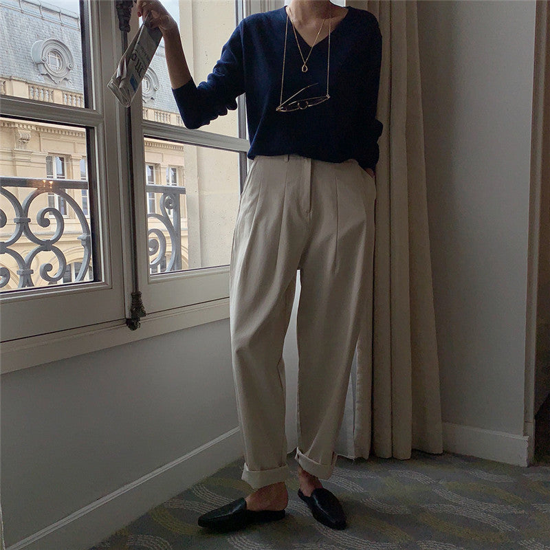 Women's Versatile loose straight-leg commuter harem pants