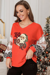 Women's Christmas Waffle Knit Top