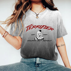 Vintage Halloween Horror Movie 2024 Terrifier Inspired Gradient T Shirt