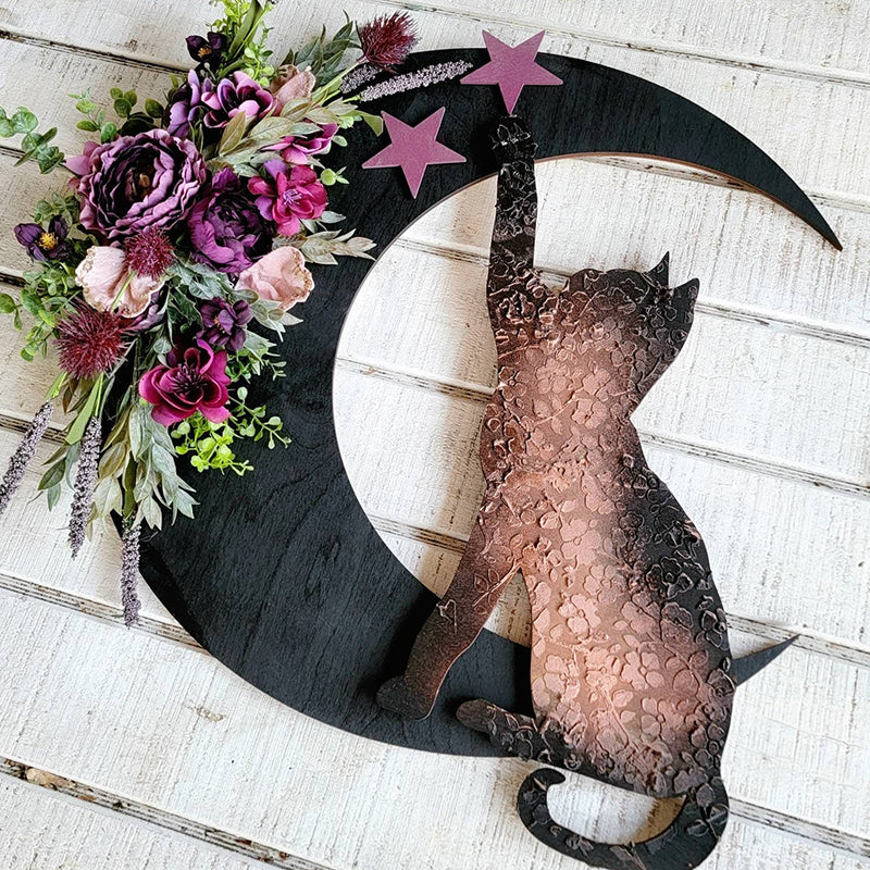 Halloween Cat Wreath Decoration