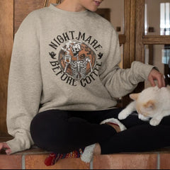 Halloween Print Crew Neck Casual Sweatshirt