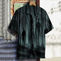 Men's Vintage Forest Ghost Casual Printed Shirt