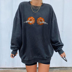 Pumpkin Fun Print Halloween Casual Sweatshirt