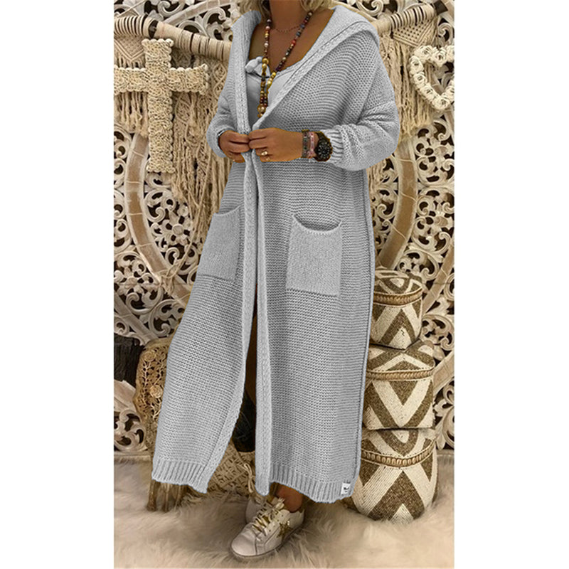 Casual Loose Hooded Knitted Cardigan