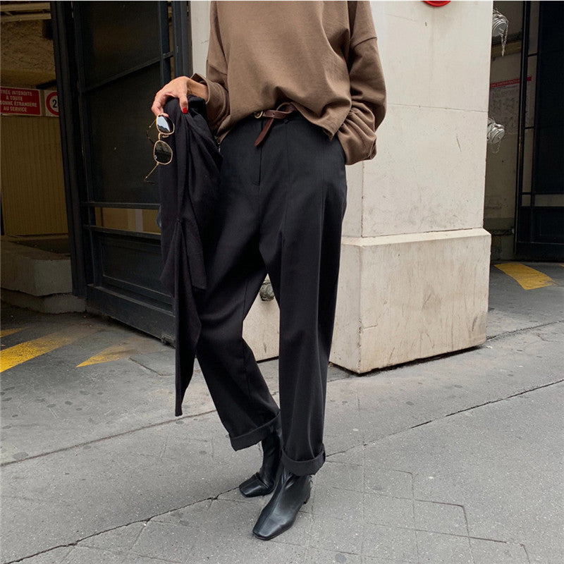 Women's Versatile loose straight-leg commuter harem pants