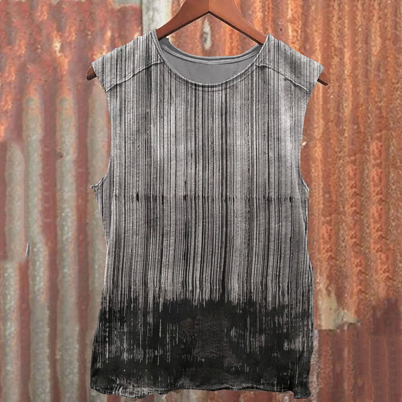 Men's Retro Mysterious Oil Painting Casual Tank Top