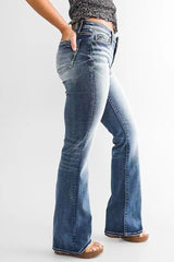Women's Temperament Micro Flared Mid Waist Jeans