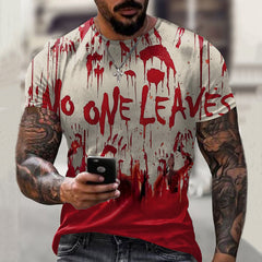 Men's No One Leaves Print Crew Neck T-Shirt