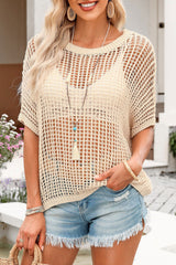 Women's Knit Ribbed Sweater Tee
