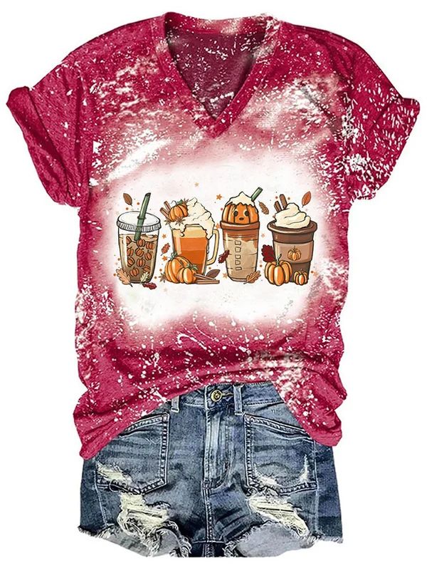 Fashion Tie Dye Print Short Sleeve T Shirt
