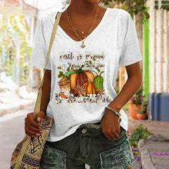Fall Is Proof That Change Is Beautiful Print Casual T-Shirt