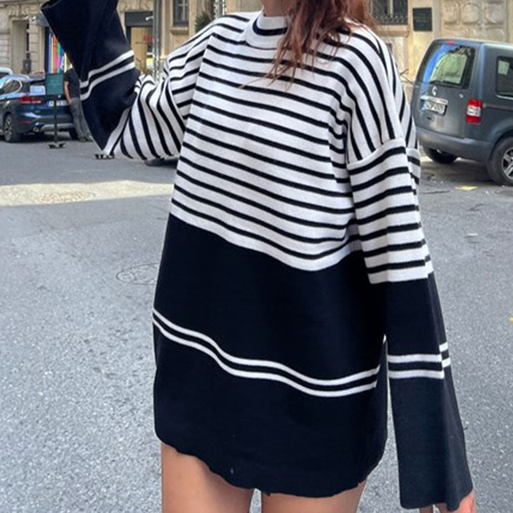 Stylish Loose Striped Sweater
