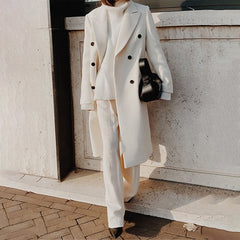 Fashion Solid Color Long Coat