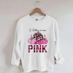 October Pink Pumpkin Print Sweatshirt
