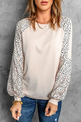 Women's Leopard Print Long Sleeve Top