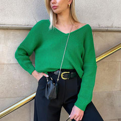 V-Neck Loose Sweater