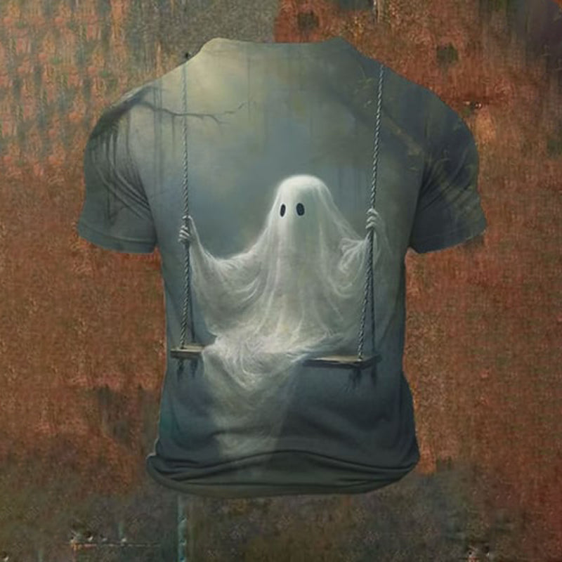 Retro Ghost Henley Shirt