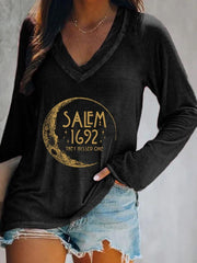 Women's Halloween Salem 1692 They Missed One Print Casual T-Shirt