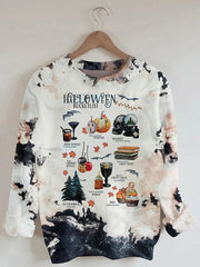 Halloween Bucketlist Casual Printed Sweatshirt