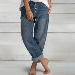 Women's New loose and casual all-match simple and slim jeans