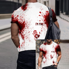 Men's Halloween I'm Fine Short Sleeve T Shirt
