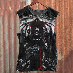 Men's Retro Devil Print Casual Tank Top