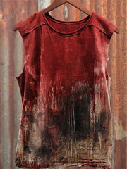 Halloween Blood Stain Vintage Art Print Unisex Tank Top