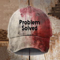 Unisex “Problem Solved” Bloody Halloween Print Hat